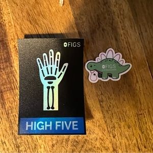 FIGS Scrubs Stickers- High Five & Stethasaurus